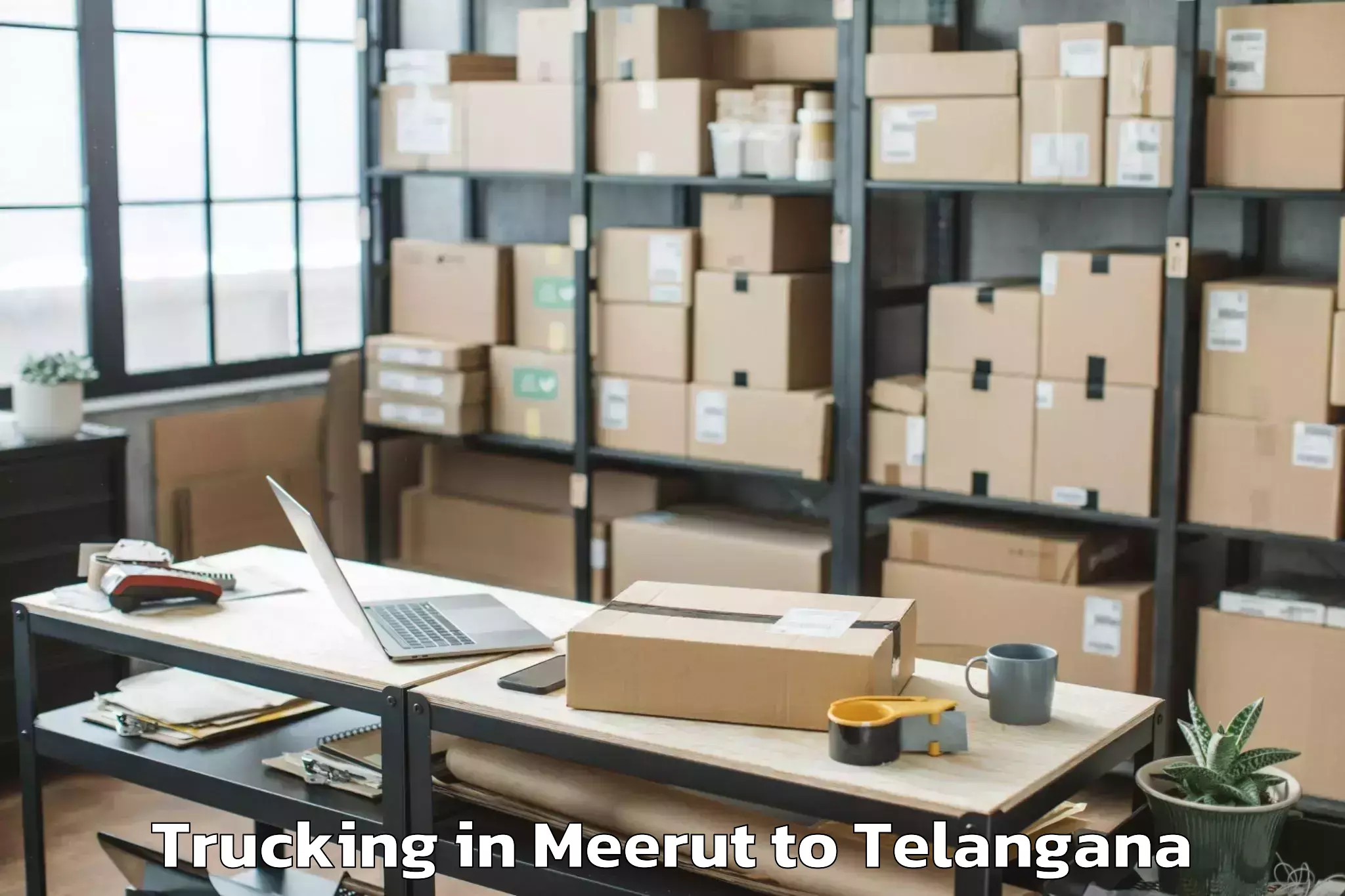 Expert Meerut to Khammam Urban Trucking